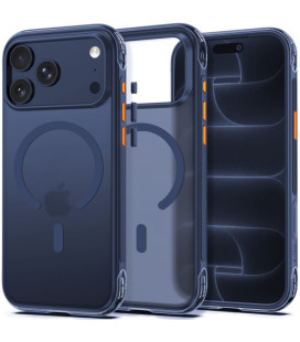 Mėlynas dėklas Apple iPhone 17 Pro Max / 18 Pro Max telefonui "Tech-Protect MagAir Magsafe CC"