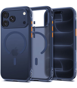 Mėlynas dėklas Apple iPhone 17 Pro / 18 Pro telefonui "Tech-Protect MagAir Magsafe CC"
