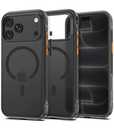 Juodas dėklas Apple iPhone 17 Pro / 18 Pro telefonui "Tech-Protect MagAir Magsafe CC"