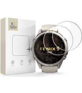 Apsauginis grūdintas stiklas Garmin Fenix 9 Pro (43 mm) laikrodžiui "Tech-Protect Glass Fit+ 2-Pack"