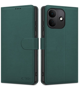Žalias atverčiamas dėklas Xiaomi Redmi Note 17 Pro 5G telefonui "Tech-Protect Wallet"