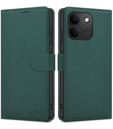 Žalias atverčiamas dėklas Xiaomi Redmi Note 17 Pro Max 5G telefonui "Tech-Protect Wallet"