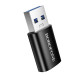 Juodas adapteris USB-A - USB-C "Borofone BV26B"