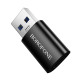 Juodas adapteris USB-A - USB-C "Borofone BV26B"