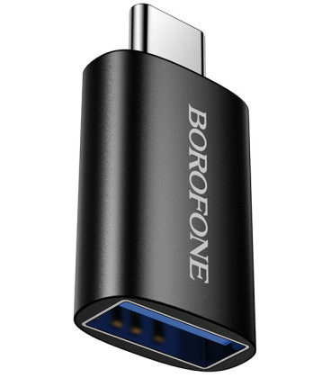 Juodas adapteris USB-C - USB-A "Borofone BV26C"