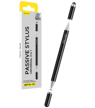 Juodas universalus pieštukas - Stylus "Blavec Passive Pen Stylus BPS-01 Universal 3 in 1"