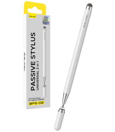 Baltas universalus pieštukas - Stylus "Blavec Passive Pen Stylus BPS-02 Universal 2 in 1"