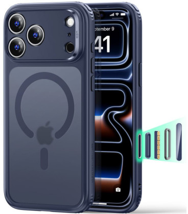 Matinis mėlynas dėklas Apple iPhone 17 Pro / 18 Pro telefonui "ESR Classic Hybrid Magsafe"