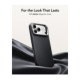 Juodas dėklas Apple iPhone 17 Pro / 18 Pro telefonui "ESR Leather Kickstand Magsafe"