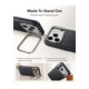 Juodas dėklas Apple iPhone 17 Pro / 18 Pro telefonui "ESR Leather Kickstand Magsafe"