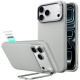 Pilkas dėklas Apple iPhone 17 Pro / 18 Pro telefonui "ESR Leather Kickstand Magsafe"