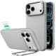 Pilkas dėklas Apple iPhone 17 Pro Max / 18 Pro Max telefonui "ESR Leather Kickstand Magsafe" 