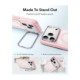 Matinis rožinis dėklas Apple iPhone 17 Pro / 18 Pro telefonui "ESR Classic Hybrid Kickstand Magsafe"