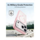 Matinis rožinis dėklas Apple iPhone 17 Pro / 18 Pro telefonui "ESR Classic Hybrid Kickstand Magsafe"