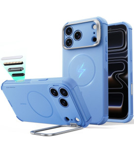 Šviesiai mėlynas dėklas Apple iPhone 17 Pro / 18 Pro telefonui "ESR Cyber Tough Kickstand Magsafe"