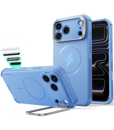 Šviesiai mėlynas dėklas Apple iPhone 17 Pro / 18 Pro telefonui "ESR Cyber Tough Kickstand Magsafe"