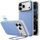 Šviesiai mėlynas dėklas Apple iPhone 17 Pro / 18 Pro telefonui "ESR Leather Kickstand Magsafe"