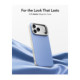 Šviesiai mėlynas dėklas Apple iPhone 17 Pro / 18 Pro telefonui "ESR Leather Kickstand Magsafe"