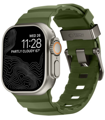 Žalia apyrankė Apple Watch 8 / 9 / 10 / 11 / 12 / SE / Ultra (44 / 45 / 46 / 49 mm) laikrodžiui "Tech-Protect Motion"