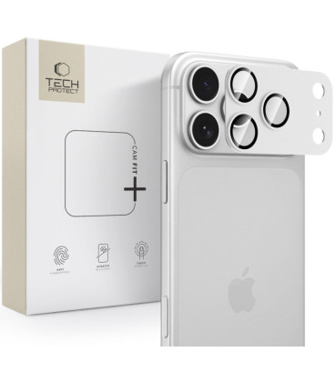 Sidabrinės spalvos kameros apsauga Apple iPhone 18 Pro telefonui "Tech-Protect CamFull Fit+"