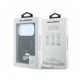 Juodas dėklas Apple iPhone 18 Pro Max telefonui "Karl Lagerfeld PU Grained K&CH Heads Ring Stand Magsafe Case"