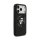Juodas dėklas Apple iPhone 18 Pro telefonui "Karl Lagerfeld Liquid Silicone Karl and Choupette MagSafe Case"