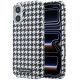 Juodas dėklas Apple iPhone 17 telefonui "Karl Lagerfeld PU Houndstooth Resin Plate MagSafe Case"