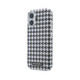 Juodas dėklas Apple iPhone 17 telefonui "Karl Lagerfeld PU Houndstooth Resin Plate MagSafe Case"