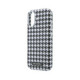 Juodas dėklas Apple iPhone 17 telefonui "Karl Lagerfeld PU Houndstooth Resin Plate MagSafe Case"