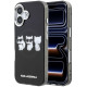Juodas dėklas Apple iPhone 17 telefonui "Karl Lagerfeld IML Choupette Trio Watercolor MagSafe Case"