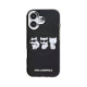 Juodas dėklas Apple iPhone 17 telefonui "Karl Lagerfeld IML Choupette Trio Watercolor MagSafe Case"