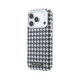 Juodas dėklas Apple iPhone 17 Pro telefonui "Karl Lagerfeld PU Houndstooth Resin Plate MagSafe Case"