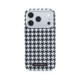 Juodas dėklas Apple iPhone 17 Pro telefonui "Karl Lagerfeld PU Houndstooth Resin Plate MagSafe Case"