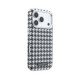 Juodas dėklas Apple iPhone 17 Pro telefonui "Karl Lagerfeld PU Houndstooth Resin Plate MagSafe Case"
