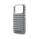 Juodas dėklas Apple iPhone 17 Pro telefonui "Karl Lagerfeld PU Houndstooth Resin Plate MagSafe Case"