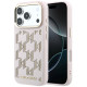 Rožinis dėklas Apple iPhone 17 Pro telefonui "Karl Lagerfeld PU Perforated Monogram MagSafe Case"