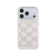 Rožinis dėklas Apple iPhone 17 Pro telefonui "Karl Lagerfeld PU Perforated Monogram MagSafe Case"