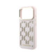 Rožinis dėklas Apple iPhone 17 Pro telefonui "Karl Lagerfeld PU Perforated Monogram MagSafe Case"