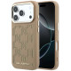 Smėlio spalvos dėklas Apple iPhone 17 Pro telefonui "Karl Lagerfeld PU Perforated Monogram MagSafe Case"