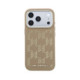 Smėlio spalvos dėklas Apple iPhone 17 Pro telefonui "Karl Lagerfeld PU Perforated Monogram MagSafe Case"