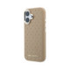 Smėlio spalvos dėklas Apple iPhone 17 telefonui "Karl Lagerfeld PU Perforated Gold Dots MagSafe Case"