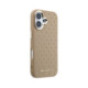 Smėlio spalvos dėklas Apple iPhone 17 telefonui "Karl Lagerfeld PU Perforated Gold Dots MagSafe Case"