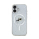 Skaidrus dėklas Apple iPhone 17 telefonui "Karl Lagerfeld IML K&CH Heads Metal Frame MagSafe Case"