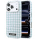 Mėlynas dėklas Apple iPhone 17 Pro telefonui "Karl Lagerfeld PU Houndstooth Resin Plate MagSafe Case"