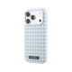Mėlynas dėklas Apple iPhone 17 Pro telefonui "Karl Lagerfeld PU Houndstooth Resin Plate MagSafe Case"