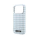 Mėlynas dėklas Apple iPhone 17 Pro telefonui "Karl Lagerfeld PU Houndstooth Resin Plate MagSafe Case"