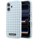 Mėlynas dėklas Apple iPhone 17 telefonui "Karl Lagerfeld PU Houndstooth Resin Plate MagSafe Case"