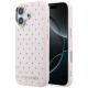 Rožinis dėklas Apple iPhone 17 telefonui "Karl Lagerfeld PU Perforated Gold Dots MagSafe Case"