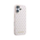 Rožinis dėklas Apple iPhone 17 telefonui "Karl Lagerfeld PU Perforated Gold Dots MagSafe Case"