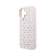 Rožinis dėklas Apple iPhone 17 telefonui "Karl Lagerfeld PU Perforated Gold Dots MagSafe Case"